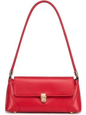 Women's Bright Red Vintage Handbag Retro Classic Small Purse Hobo Shoulder Bags